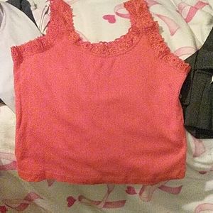 Orange tank top size large brand new wot